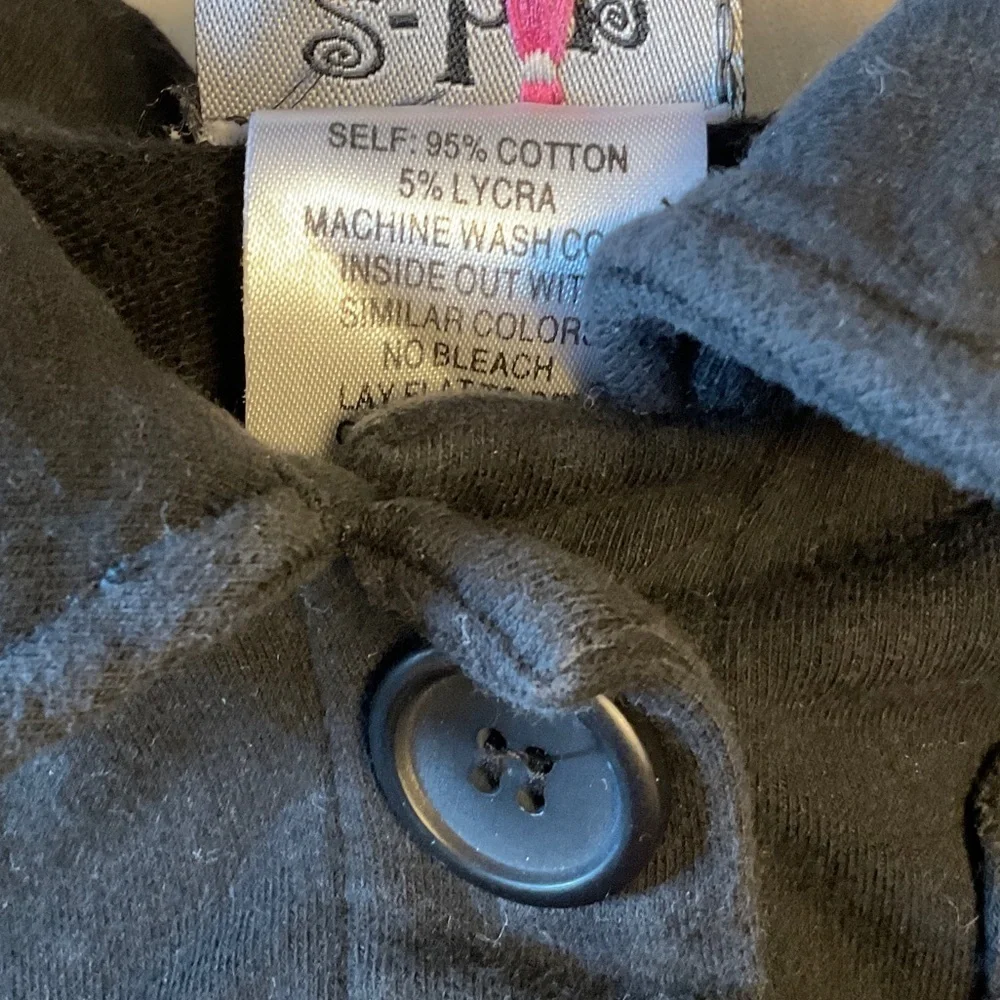 Charming Black Kids Pea Coat
